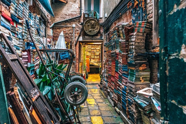 acqua alta bookshop venice