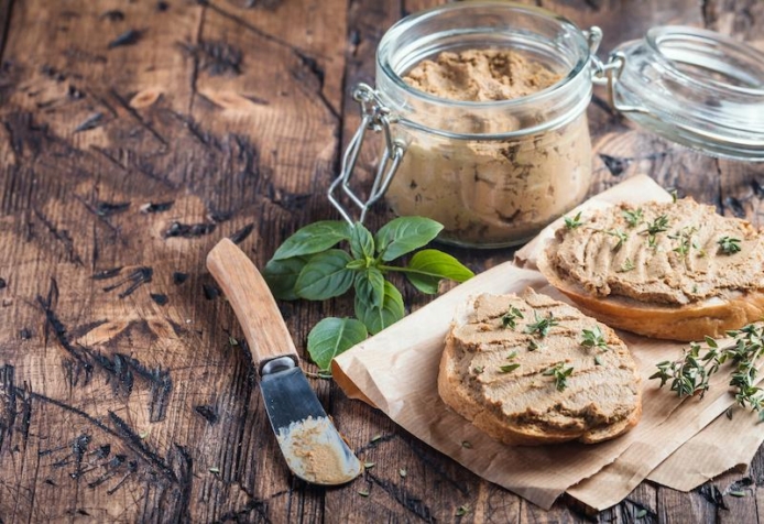 chicken liver crostini