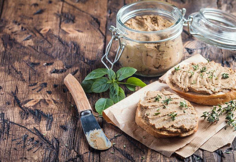 chicken liver crostini