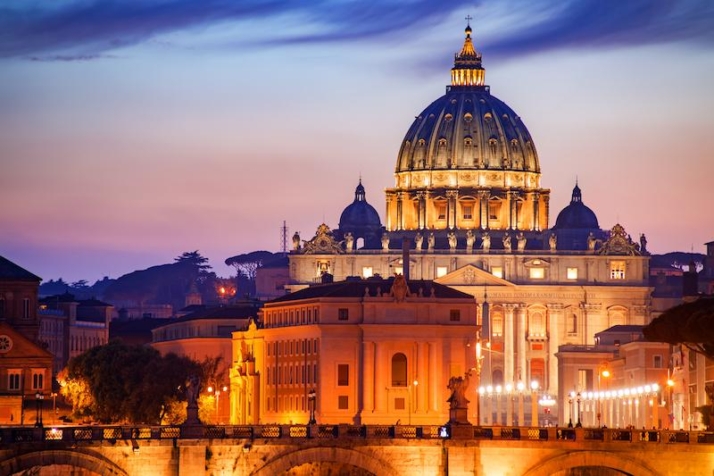 stpeters-rome-at-night