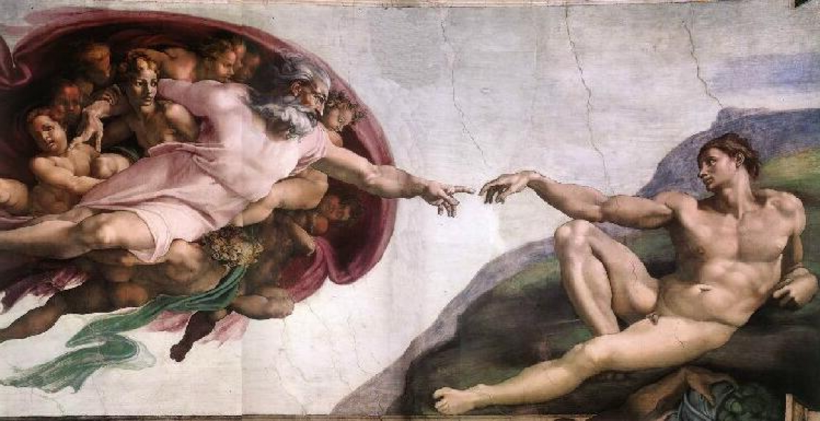 CREATION OF ADAM MICHELANGELO
